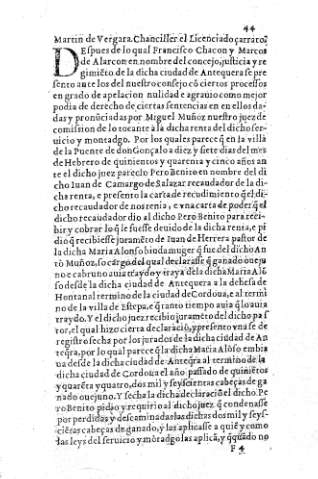 Despues de lo qual Francisco Chacon y Marcos de Alarcon