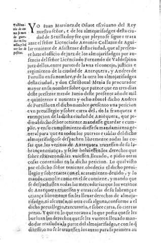 Yo Juan Martinez de Oñate escriuano del Rey