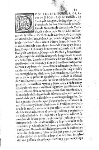 Don Felipe por la gracia de Dios Rey