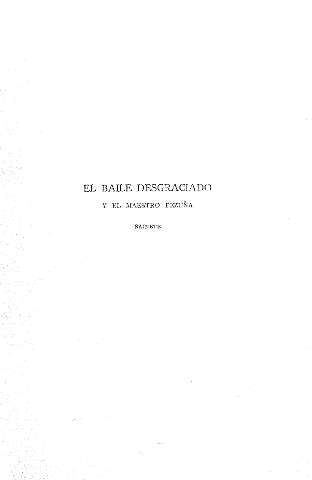 El baile desgraciado y el maestro pezuña (sainete) 