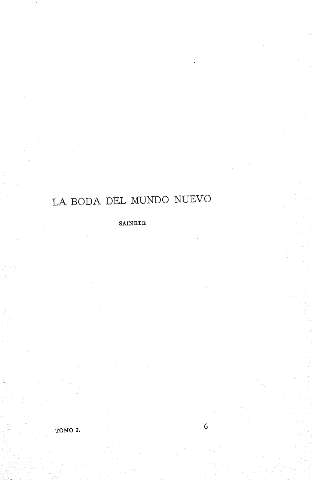 La boda del mundo nuevo  (sainete)