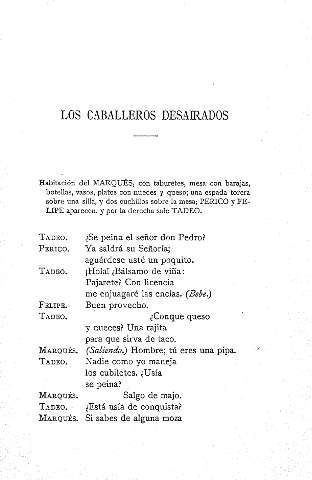 Los caballeros desairados