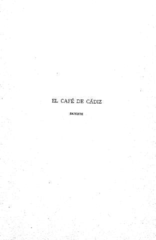 El café de Cádiz (sainete)
