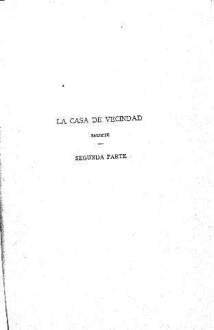La casa de vecindad (sainete) - Segunda parte