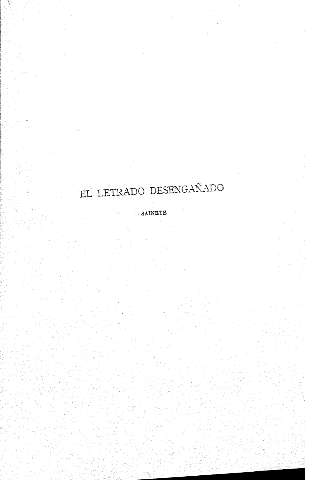 El letrado desengañado (sainete)