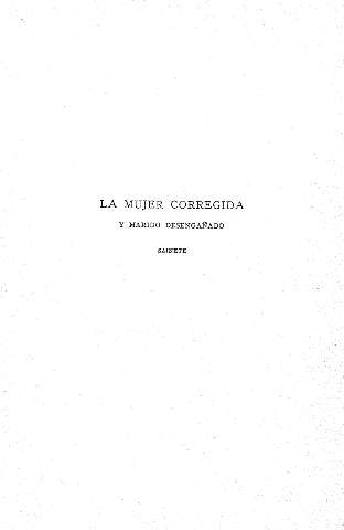 La mujer corregida y marido desengañado (sainete)