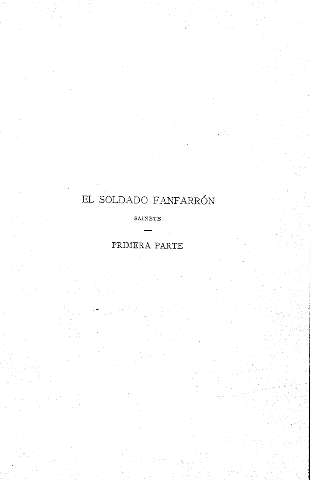 El soldado fanfarrón (sainete) - Primera parte