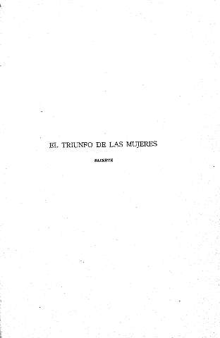 El triunfo de las mujeres (sainete)