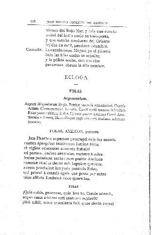 Egloga. Folas