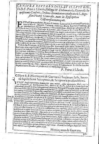 Censura reverendiss et illustriss.