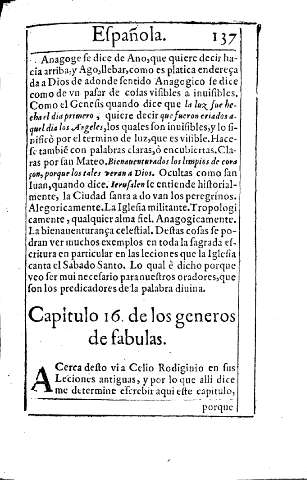 Capitulo 16. de los generos de fabulas