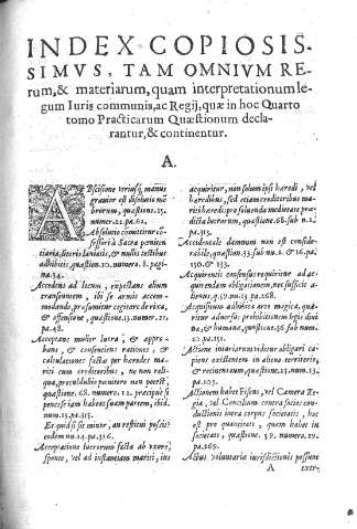 Index copiosissimvs, tam omnivm rerum