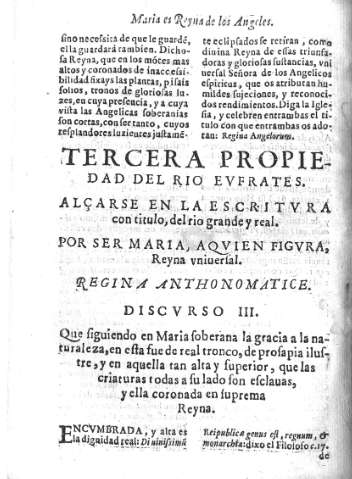 Tercera propiedad del Rio Evfrates: Alçarse en la escritvra con titulo del rio grande y real. Discvrso III          