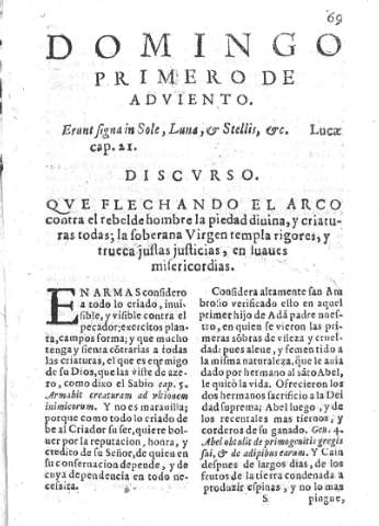 Domingo primero de Adviento. 