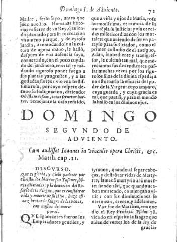 Domingo segvndo de Adviento.