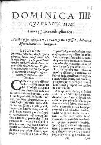 Dominica IIII qvadragesimae. Panes y pezes multiplicados