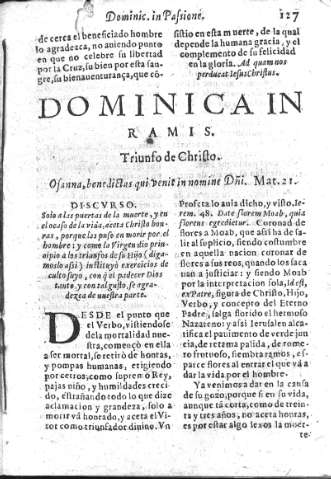 Dominica in Ramis. Triunfo de Christo