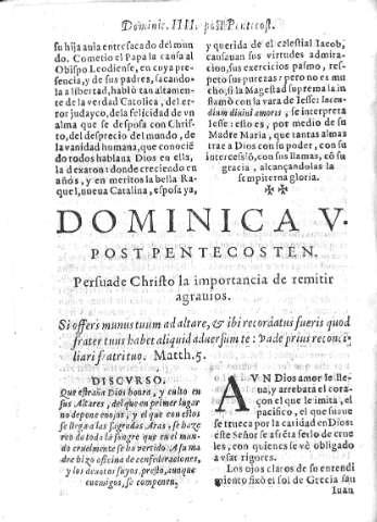 Dominica V post Pentecosten. Persuade Christo la importancia de remitir agrauios