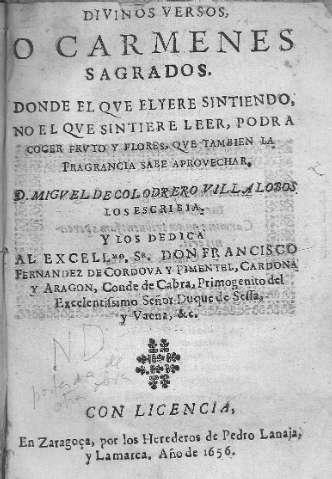 Divinos versos, o carmenes sagrados.