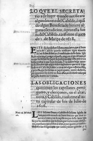Las obligaciones que tienen los capellanes, pertiguero, ...