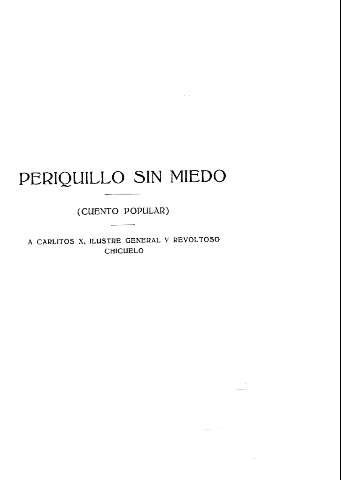 Periquillo sin miedo