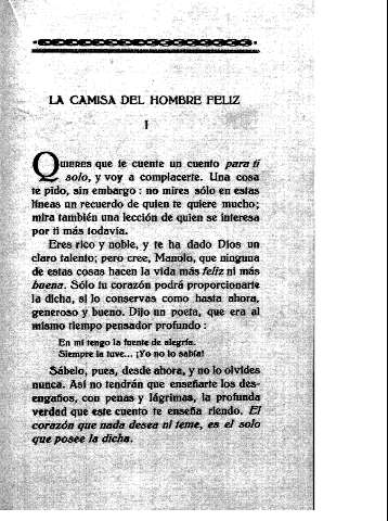 La camisa del hombre feliz