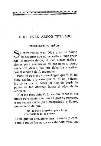 A un señor titulado