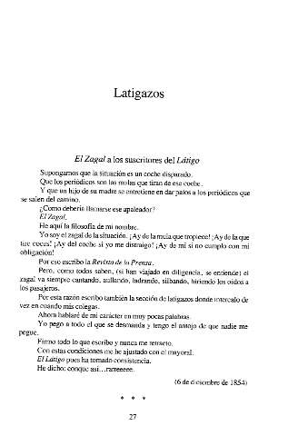 I. Latigazos