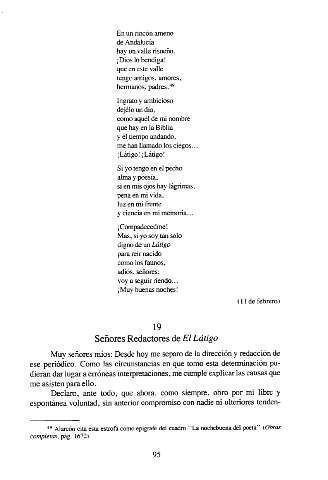 19. Señores redactores de El Látigo