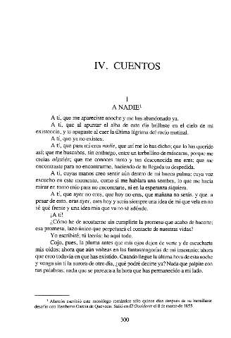 IV. Cuentos. 1. A nadie