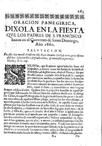 Oracion panegirica, dixola en la fiesta que los padres de S. Francisco 