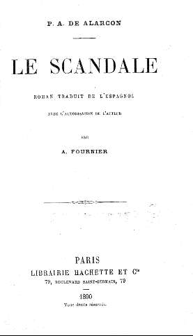 Le Scandale: roman traduit de l'espagnol