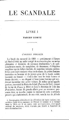 Le Scandale. Livre I. Fabien Comte