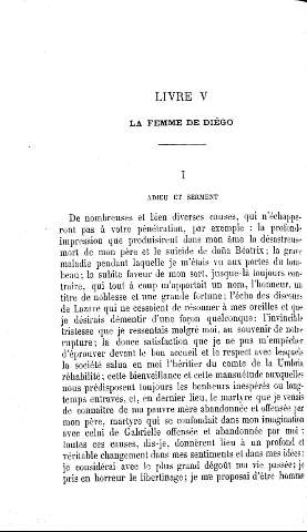 Livre V. La femme de Diégo