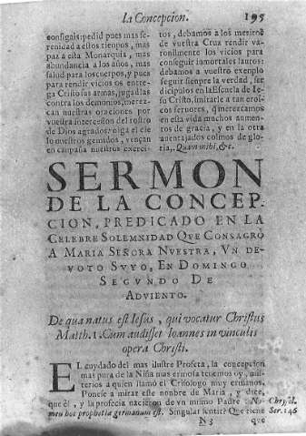 Sermon de la concepción, predicado en la célebre solemnidad qve consagrò a Maria Señora nvestra