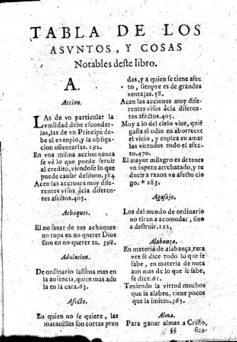 Tabla de los asvntos y cosas notables deste libro