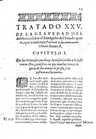 Tratado XXV. De la gravedad del adulterio.