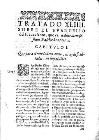 Tratado XLIIII. Sobre el Evangelio del Iueues santo.   