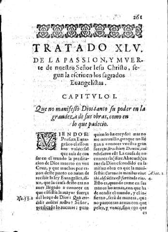 Tratado XLV. De la Passion y Muerte de nuestro Señor Iesu Christo.