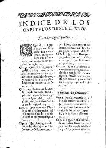Indice de los capitvlos deste libro.
