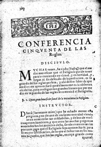 Conferencia cinqventa. De las Reglas