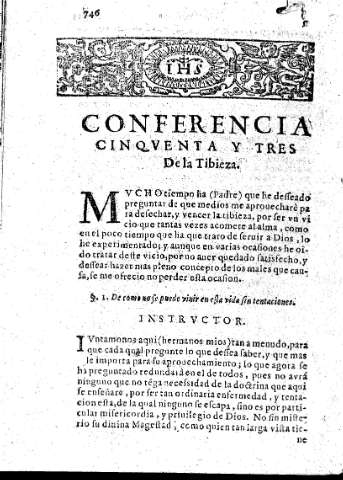 Conferencia cinqventa y tres. De la Tibieza