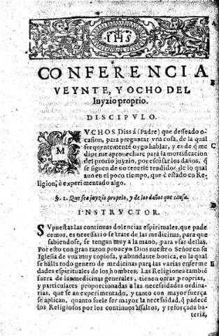 Conferencia veynte y ocho. Del Iuyzio proprio