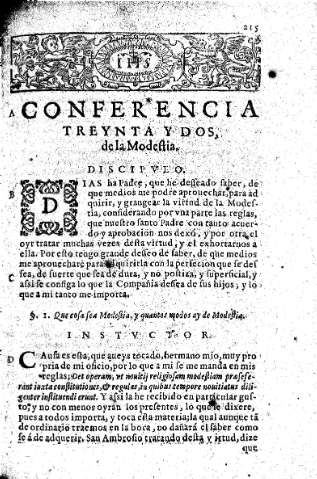 Conferencia treynta y dos. De la Modestia