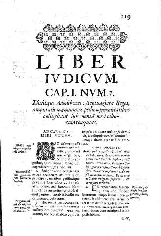 Liber Ivdicvm. Cap.I. Nvm.7. Dixitque Adonibezec