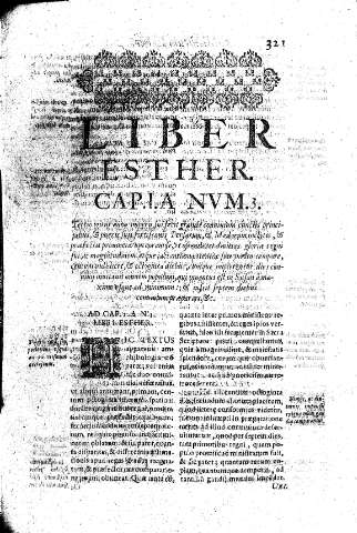 Liber Esther. Cap.I.A Nvm.3. Tertio igitur anno impery sui fecit grande conuiuium cunctis principibus  