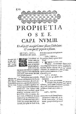 Prophetia Osee. Cap.I. Nvm.III. Et abijt