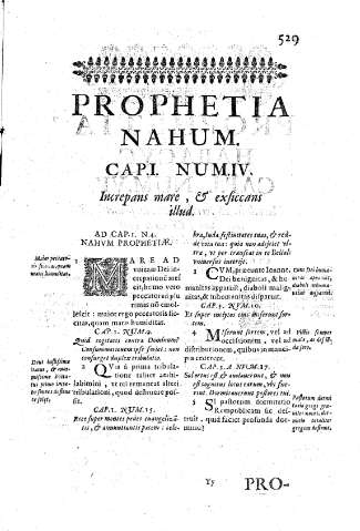 Prophetia Nahum. Cap.I. Num.IV. Increpans mare, et exficcans illud