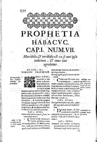 Prophetia Habacvc. Cap.I. Num.VII. Horribilis, et terribilis est   