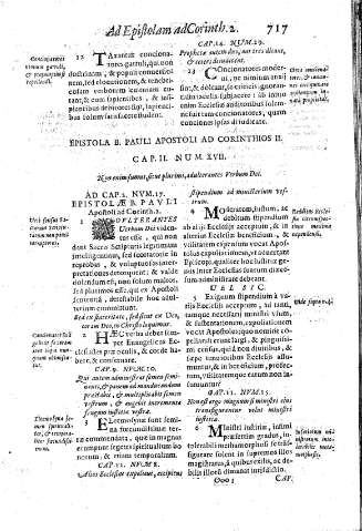 Epistola B. Pauli apostoli ad Corinthios II. Cap.II. Num.XVII. Non enim sumus, ficut plurimi, adulterantes Verbum Dei